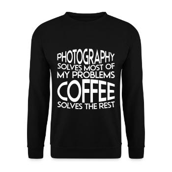 Photography Solves Most Of My Problems - Unisex Sweatshirt - black - Front - Alina (178cm) & Michal (187cm)