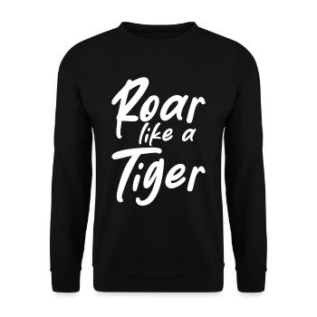 Rugir comme un tigre - Sweat-shirt Unisexe - noir - Devant - Alina (178cm) & Michal (187cm)