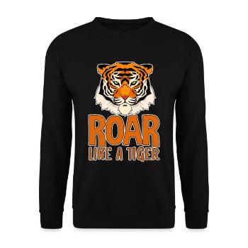 Rugir comme un tigre 4 - Sweat-shirt Unisexe - noir - Devant - Alina (178cm) & Michal (187cm)