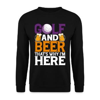 Golf et bière C’est pourquoi je suis ici 3 - Sweat-shirt Unisexe - noir - Devant - Alina (178cm) & Michal (187cm)