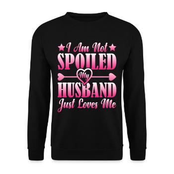 Je ne suis pas gâtée, mon mari m’aime juste 2 - Sweat-shirt Unisexe - noir - Devant - Alina (178cm) & Michal (187cm)