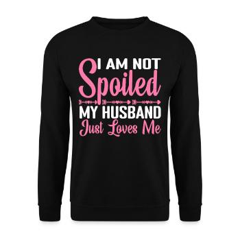 Je ne suis pas gâtée, mon mari m’aime juste 3 - Sweat-shirt Unisexe - noir - Devant - Alina (178cm) & Michal (187cm)