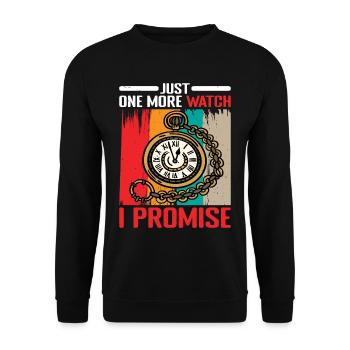 Just One More Watch I Promise 2 - Unisex Pullover - Schwarz - Vorne - Alina (178cm) & Michal (187cm)