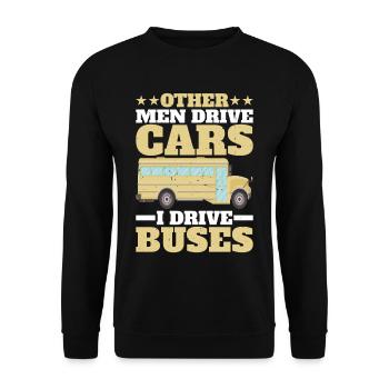 Other Men Drive Cars I Drive Buses 2 - Unisex Sweatshirt - black - Front - Alina (178cm) & Michal (187cm)