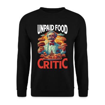 Unpaid Food Critic 13 - Unisex Sweatshirt - black - Front - Alina (178cm) & Michal (187cm)