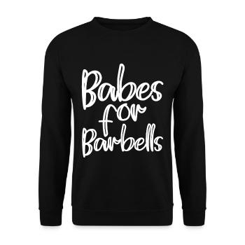 Babes For Barbells - Unisex Pullover - Schwarz - Vorne - Alina (178cm) & Michal (187cm)