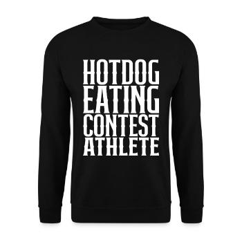 Hotdog Eating Contest Athlete - Unisex Pullover - Schwarz - Vorne - Alina (178cm) & Michal (187cm)