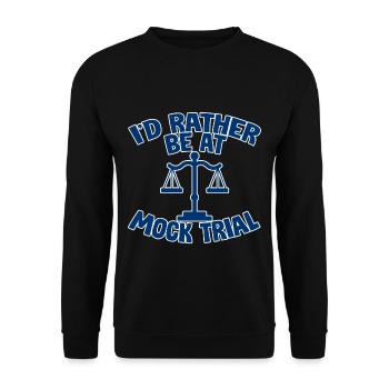 Je préfère être à un procès simulé 2 - Sweat-shirt Unisexe - noir - Devant - Alina (178cm) & Michal (187cm)