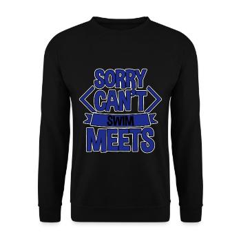 Sorry Can't, Swim Meets 2 - Unisex Pullover - Schwarz - Vorne - Alina (178cm) & Michal (187cm)