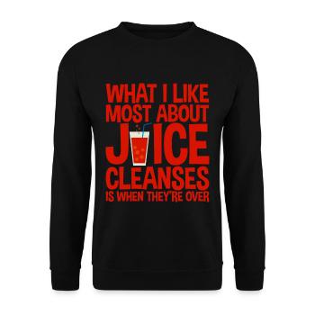 What I Like Most About Juice Cleanses 2 - Unisex Sweatshirt - black - Front - Alina (178cm) & Michal (187cm)