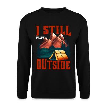 I Still Play Outside 3 - Unisex Pullover - Schwarz - Vorne - Alina (178cm) & Michal (187cm)