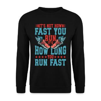 Ce n’est pas la vitesse à laquelle vous courez - Sweat-shirt Unisexe - noir - Devant - Alina (178cm) & Michal (187cm)