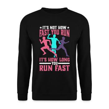 Ce n’est pas la vitesse à laquelle vous courez 2 - Sweat-shirt Unisexe - noir - Devant - Alina (178cm) & Michal (187cm)