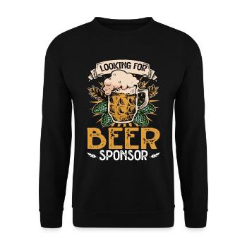 À la recherche d’un sponsor de bière 2 - Sweat-shirt Unisexe - noir - Devant - Alina (178cm) & Michal (187cm)