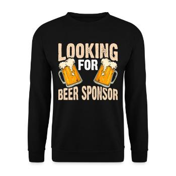 À la recherche d’un sponsor de bière 3 - Sweat-shirt Unisexe - noir - Devant - Alina (178cm) & Michal (187cm)