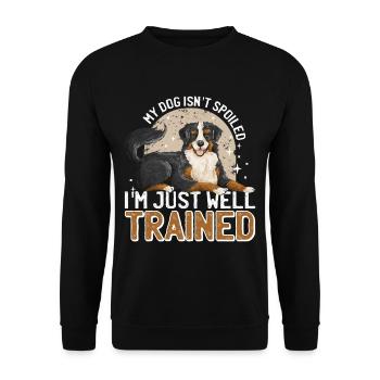 Mon chien n’est pas gâté, je suis juste bien dressé - Sweat-shirt Unisexe - noir - Devant - Alina (178cm) & Michal (187cm)
