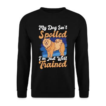 My Dog Isn't Spoiled, I'm Just Well Trained 3 - Unisex Sweatshirt - black - Front - Alina (178cm) & Michal (187cm)