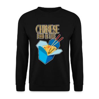 La cuisine chinoise, c’est la vie 4 - Sweat-shirt Unisexe - noir - Devant - Alina (178cm) & Michal (187cm)