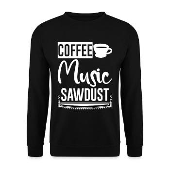 Coffee Music Sawdust 2 - Unisex Sweatshirt - black - Front - Alina (178cm) & Michal (187cm)