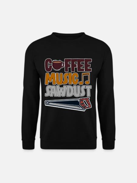 Café Musique Sciure de bois 4 - Sweat-shirt Unisexe - noir