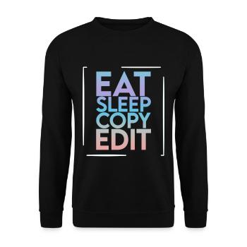 Eat Sleep Copy Edit 2 - Unisex Sweatshirt - black - Front - Alina (178cm) & Michal (187cm)