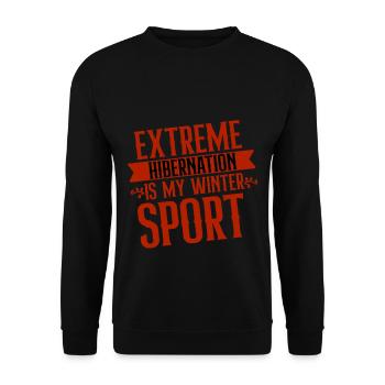 L’hibernation extrême est mon sport d’hiver - Sweat-shirt Unisexe - noir - Devant - Alina (178cm) & Michal (187cm)