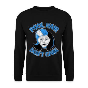 Piscine Cheveux Ne Pas Se Soucier 3 - Sweat-shirt Unisexe - noir - Devant - Alina (178cm) & Michal (187cm)
