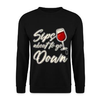 Sips sur le point de descendre 2 - Sweat-shirt Unisexe - noir - Devant - Alina (178cm) & Michal (187cm)