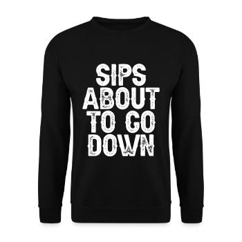 Gorgées sur le point de descendre 3 - Sweat-shirt Unisexe - noir - Devant - Alina (178cm) & Michal (187cm)