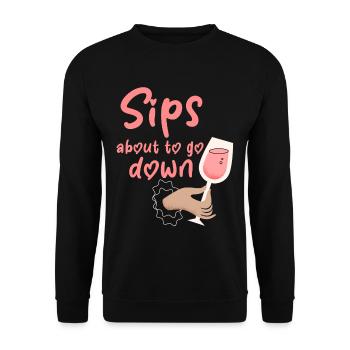 Gorgées sur le point de descendre 4 - Sweat-shirt Unisexe - noir - Devant - Alina (178cm) & Michal (187cm)