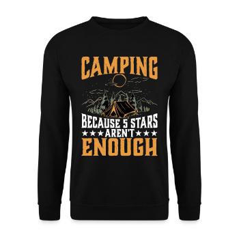 Camping Because 5 Stars Aren't Enough 2 - Unisex Sweatshirt - black - Front - Alina (178cm) & Michal (187cm)