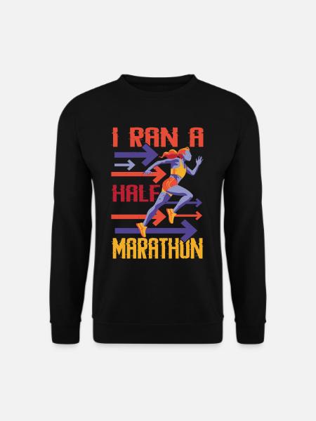 I Ran A Half Marathon - Unisex Sweatshirt - black