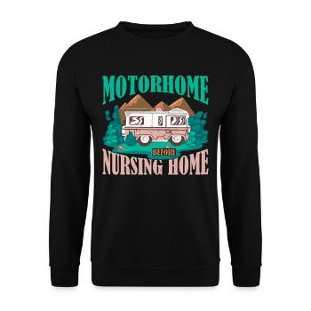 Motorhome Before Nursing Home 3 - Unisex Sweatshirt - black - Front - Alina (178cm) & Michal (187cm)