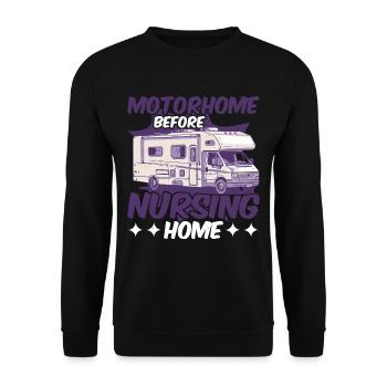 Motorhome Before Nursing Home - Unisex Pullover - Schwarz - Vorne - Alina (178cm) & Michal (187cm)