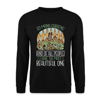 J’ai le plus beau jardin 2 - Sweat-shirt Unisexe - noir - Devant - Alina (178cm) & Michal (187cm)