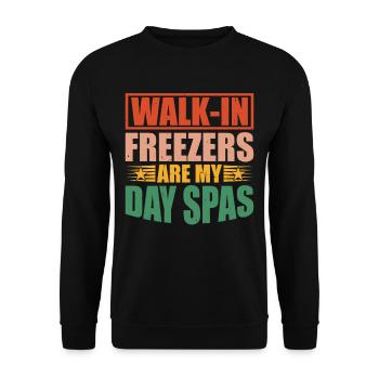 Les congélateurs-chambres sont mes spas de jour 2 - Sweat-shirt Unisexe - noir - Devant - Alina (178cm) & Michal (187cm)
