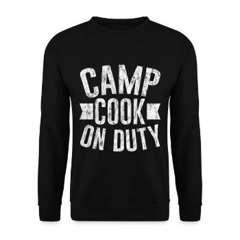 Camp Cook On Duty 3 - Unisex Sweatshirt - black - Front - Alina (178cm) & Michal (187cm)
