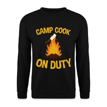 Camp Cook On Duty 4 - Unisex Sweatshirt - black - Front - Alina (178cm) & Michal (187cm)