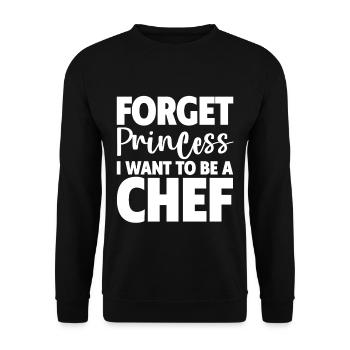 Oubliez la princesse, je veux être un chef - Sweat-shirt Unisexe - noir - Devant - Alina (178cm) & Michal (187cm)
