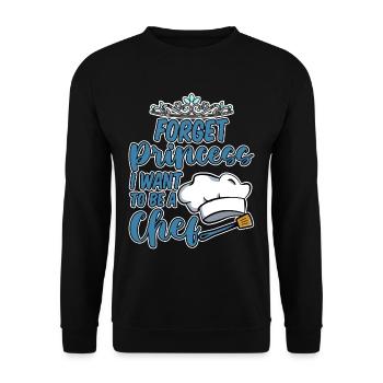 Oubliez la princesse, je veux être un chef 2 - Sweat-shirt Unisexe - noir - Devant - Alina (178cm) & Michal (187cm)