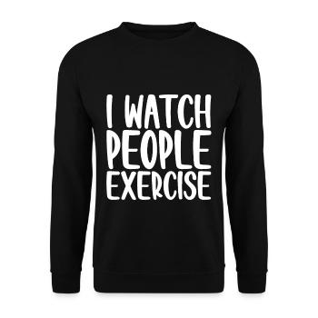 Je regarde les gens faire de l’exercice 4 - Sweat-shirt Unisexe - noir - Devant - Alina (178cm) & Michal (187cm)