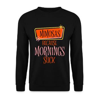 Mimosas Parce Que Les Matins Sont Nuls 2 - Sweat-shirt Unisexe - noir - Devant - Alina (178cm) & Michal (187cm)
