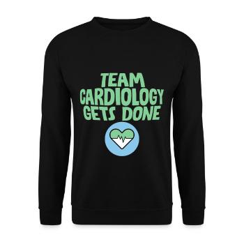 Team Cardiology Gets Done 4 - Unisex Pullover - Schwarz - Vorne - Alina (178cm) & Michal (187cm)