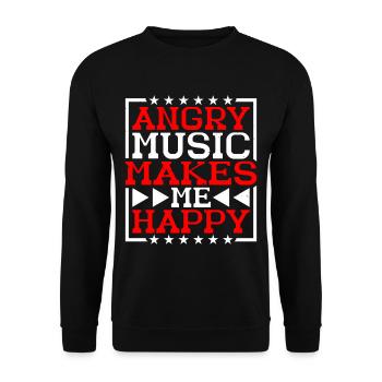 La musique en colère me rend heureux 6 - Sweat-shirt Unisexe - noir - Devant - Alina (178cm) & Michal (187cm)