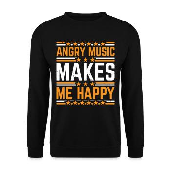 La musique en colère me rend heureux 7 - Sweat-shirt Unisexe - noir - Devant - Alina (178cm) & Michal (187cm)
