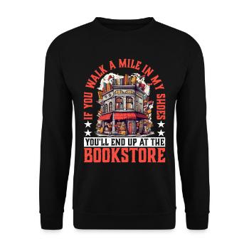 If You Walk A Mile In My Shoes 6 - Unisex Sweatshirt - black - Front - Alina (178cm) & Michal (187cm)