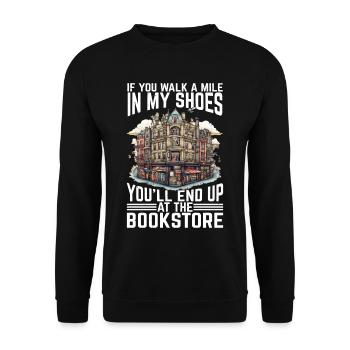If You Walk A Mile In My Shoes 5 - Unisex Sweatshirt - black - Front - Alina (178cm) & Michal (187cm)