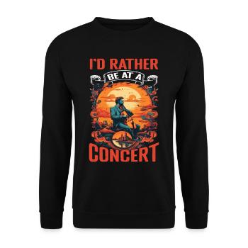 Je préfère être à un concert 10 - Sweat-shirt Unisexe - noir - Devant - Alina (178cm) & Michal (187cm)
