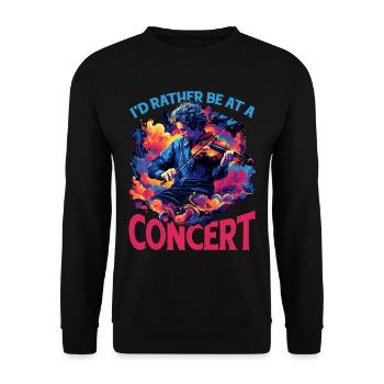 Je préfère être à un concert 9 - Sweat-shirt Unisexe - noir - Devant - Alina (178cm) & Michal (187cm)