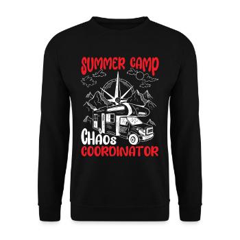 Summer Camp Chaos Coordinator 8 - Unisex Pullover - Schwarz - Vorne - Alina (178cm) & Michal (187cm)